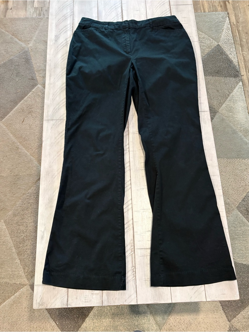 George Stretch Chino Pants in Rich Black, Ladies Size 10 Average